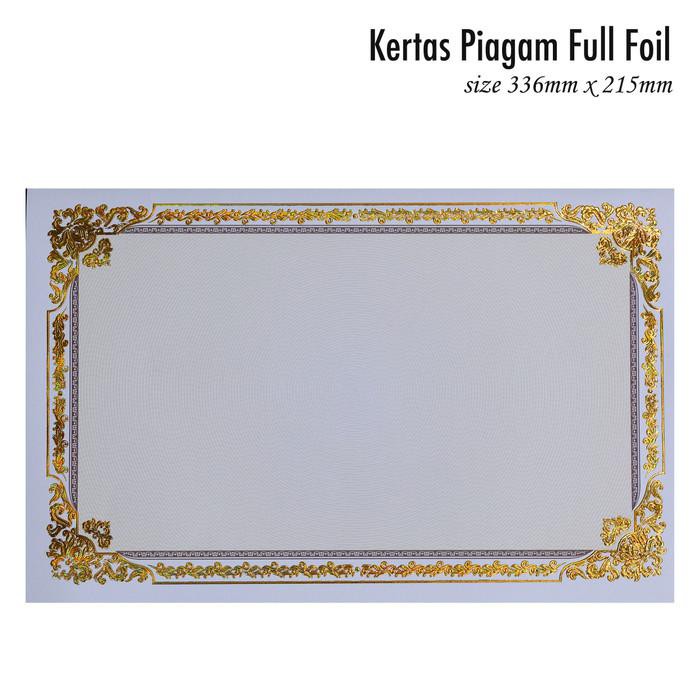 

Kertas / Blanko Kertas Piagam Sertifikat Folio Simpaty Full Foil Emas Mewah