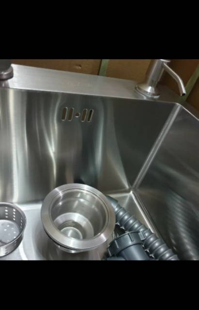 Bak cuci piring THSINK stainless SUS304 60x45 PAKET KOMPLIT