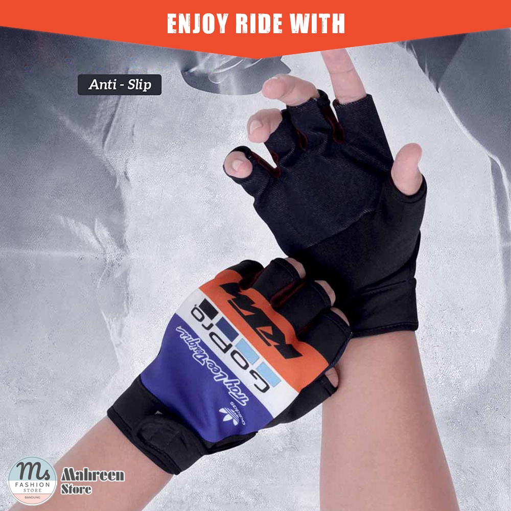 Sarung Tangan Sepeda Motor Setengah Jari Half Finger Gloves | Nappa LG 174