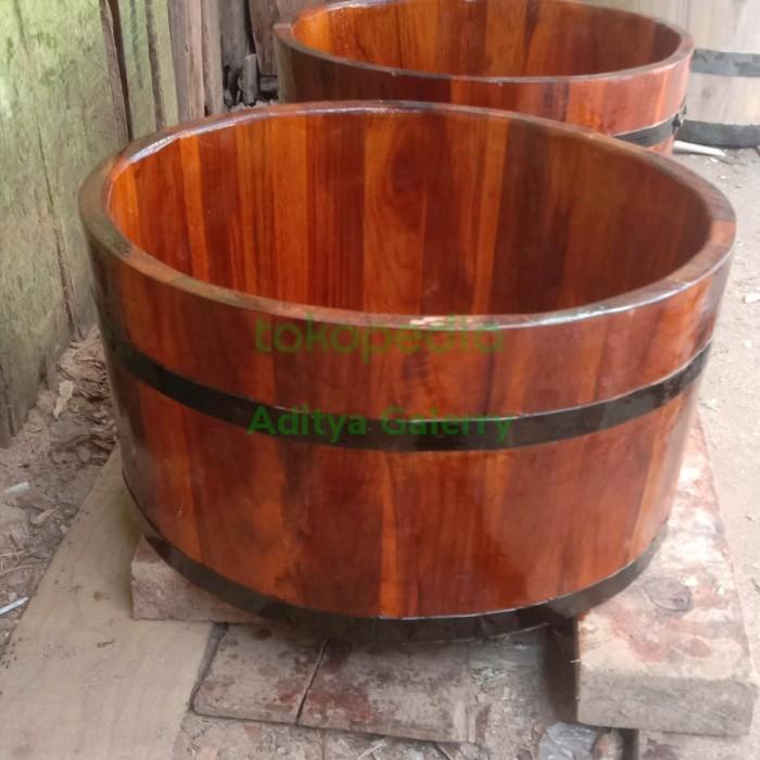 Terlaris Baskom Ember Kayu Jati Jawa/Spa Promo Terbaru