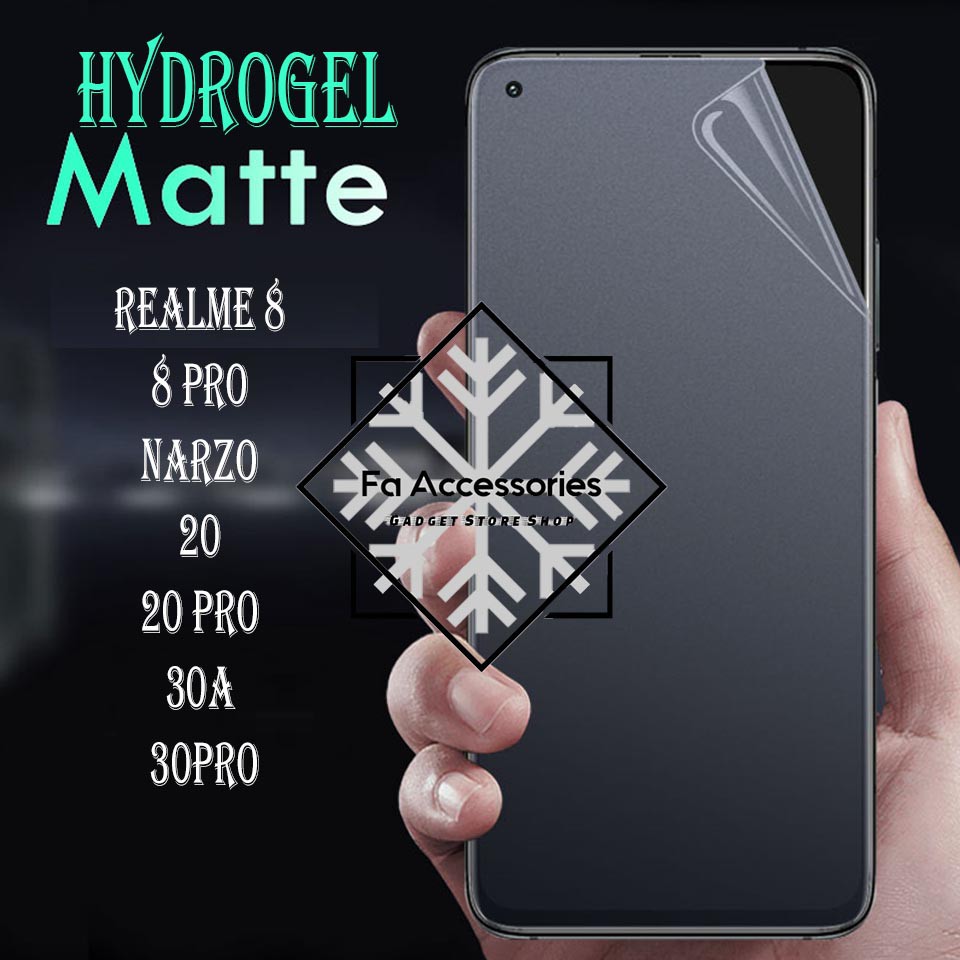 FA ANTI GORES JELLY HYDROGEL MATTE REALME 8 8i 8s 8PRO 9 9I 9C 9A 9PRO 10 10PRO NARZO 20 20PRO 30A 30PRO 50 50A 50i a i s PRIME PRO PLUS + 4G 5G SCREEN GUARD SHOCK