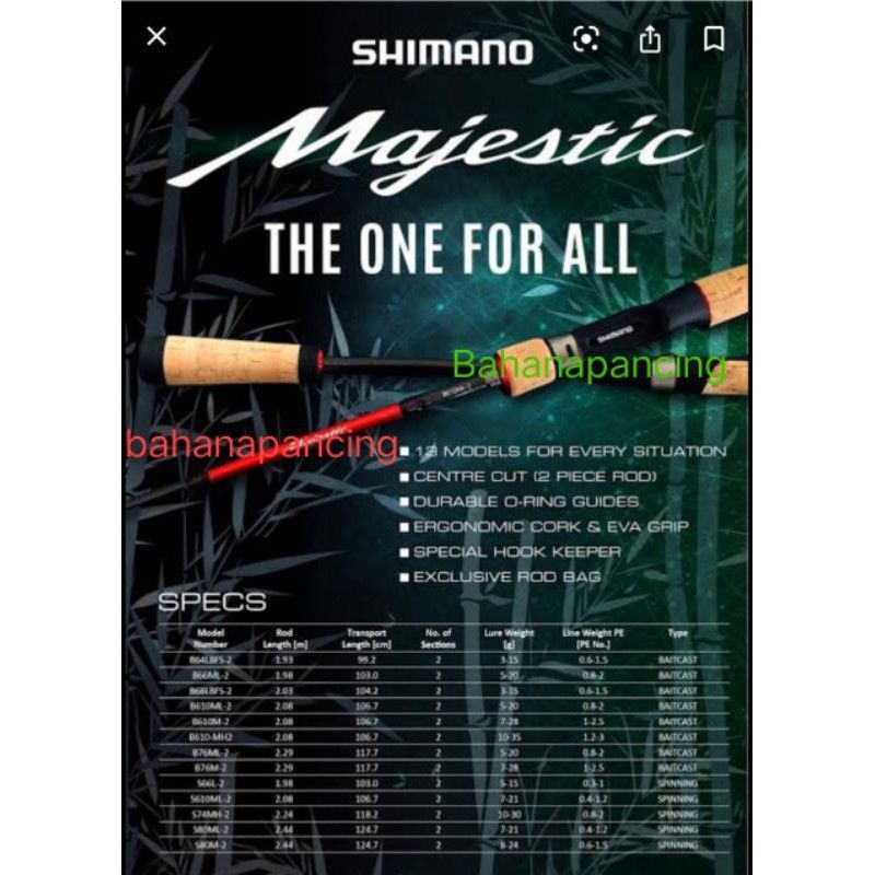 JORAN BC SHIMANO MAJESTIC B610M2 & B610MH2