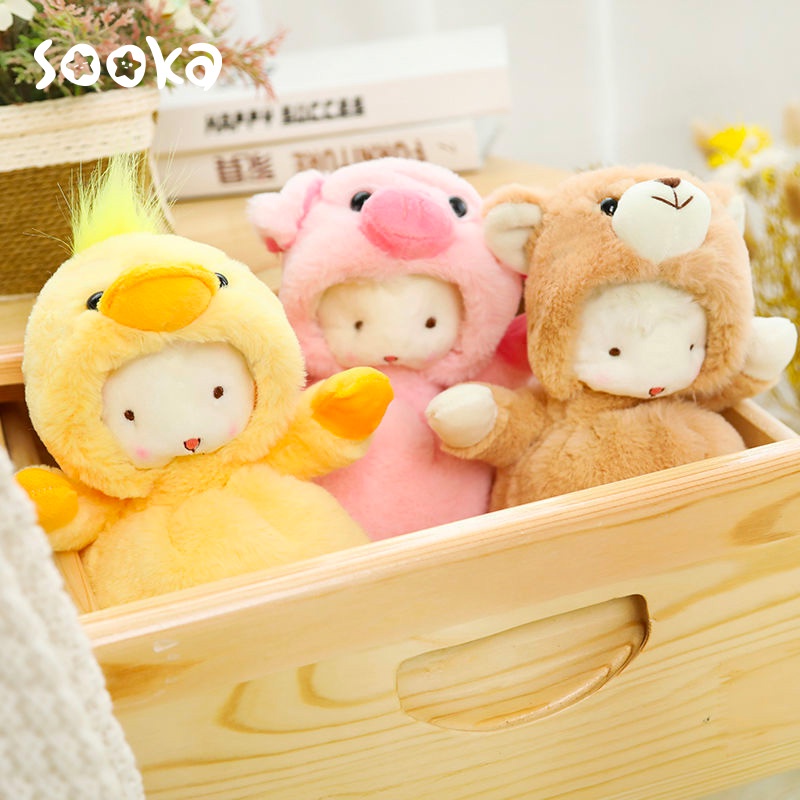 SOOKA Soft Plush Toy Doll-Boneka Anak Domba Sheep Bahan PP Cotton Hadiah untuk Anak Perempuan 20 CM SK-GDG1031