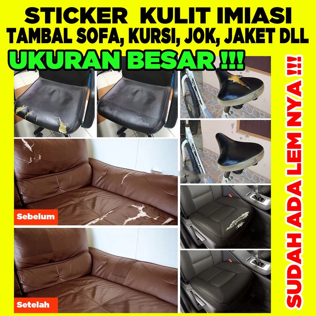 Sticker Kulit Sofa Leather Repair Sticker Cover Perbaikan Kulit Yang Rusak Kulit Sofa Yang Terbuat Dari Kulit Kursi Tas Yang Berlubang Sticker Kulit PU