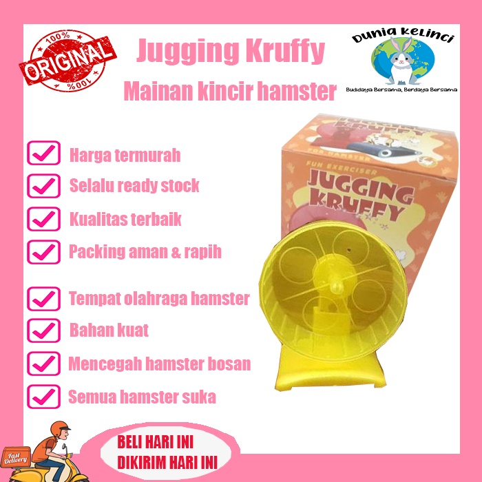 MAINAN HAMSTER KINCIR JUGGING KRUFFY TEMPAT OLAHRAGA ROLLING