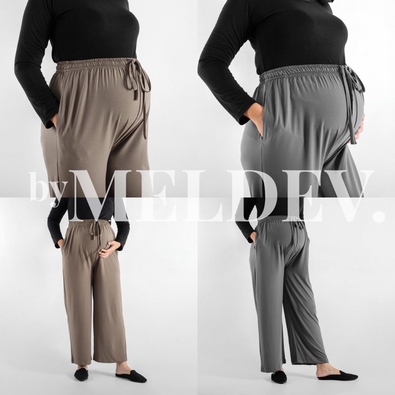 Bymeldev Basic Cullote Pants Bumil Friendly Celana Kulot Jumbo