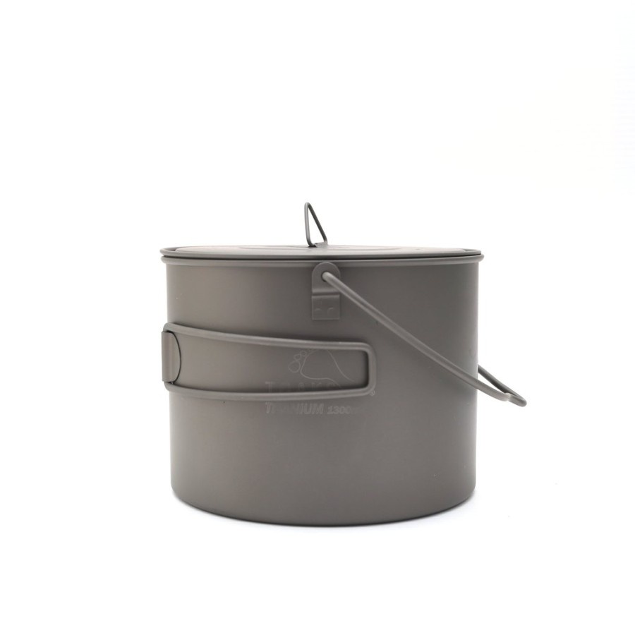 Alat Masak Camping Panci Camping Ultralight TOAKS Titanium 1300ml Pot with Bail Handle