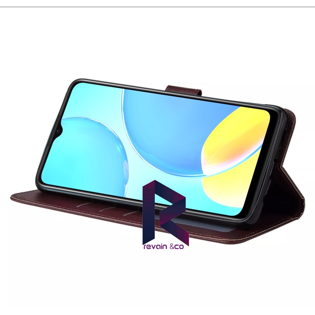 REALME C20 CASING DOMPET FLIP WALLET LEATHER KULIT PREMIUM SARUNG BUKA TUTUP FLIP CASE REALME C20