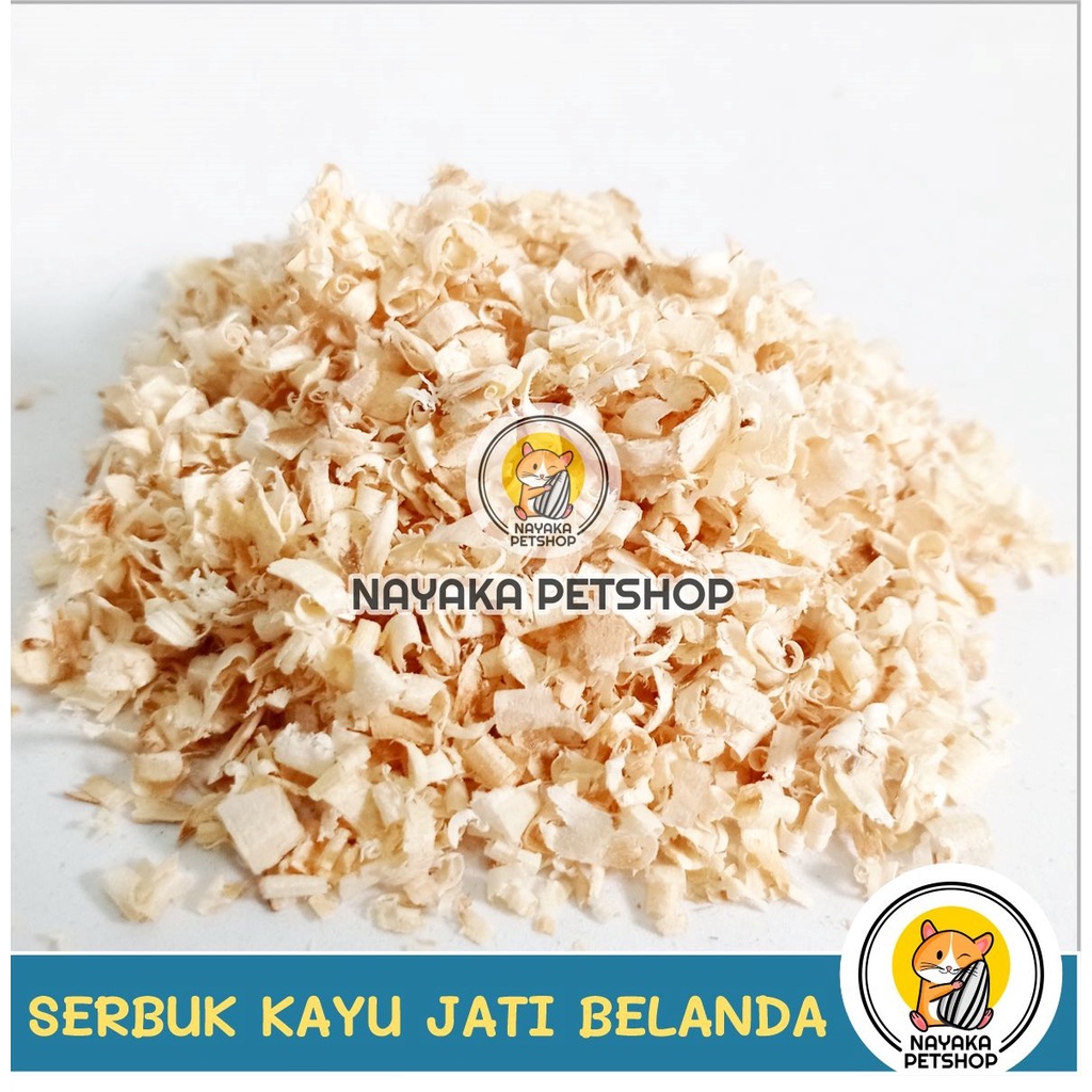 Serbuk Kayu Hamster Alas Kandang Serutan Jati Belanda Hewan Bedding Marmut Landak Mini Tupai Gerbil Tikus Mencit Hewan