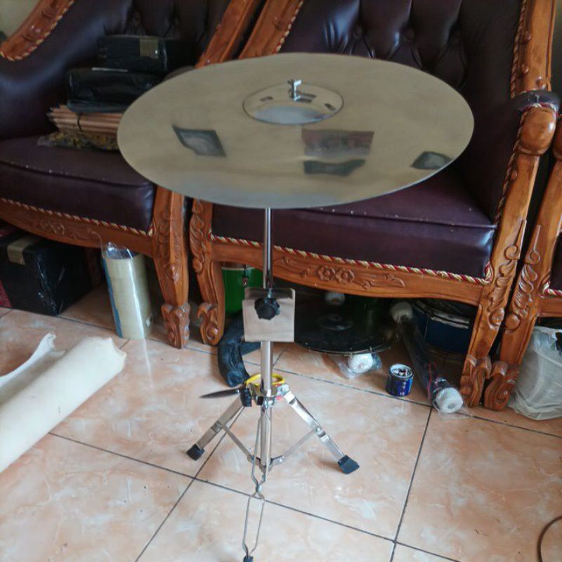 Stand simbal cymbal cimbal monel putih stenlis 16inc 18inc markis marawis drum