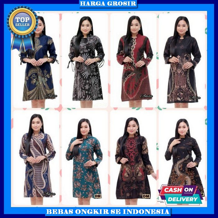 Buju Kerja Perempuan Blus Casual Baju Batik Wanita Atasan Kerja Casual Blouse Cewek Kekinian Buju Ce