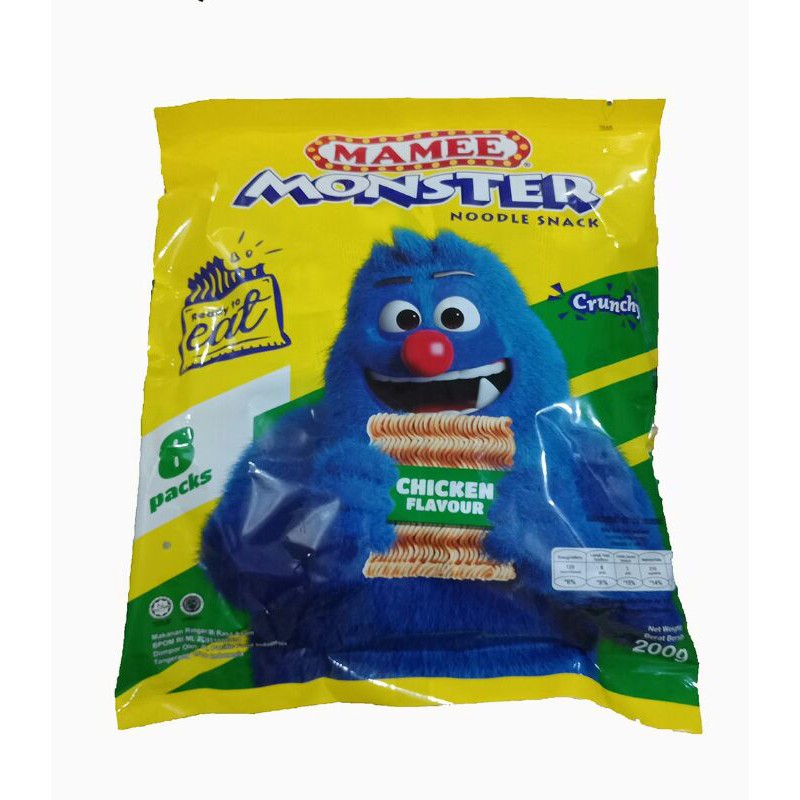 

Snack mamee monster rasa chicken 25gr isi 8 pak