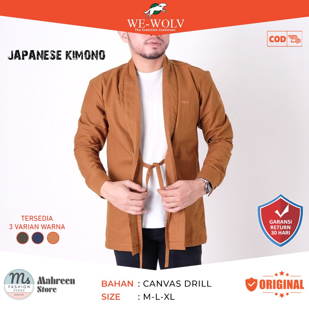 Jaket Kimono Pria Wanita (Unisex) Japanese Kimono - Original We-Wolv