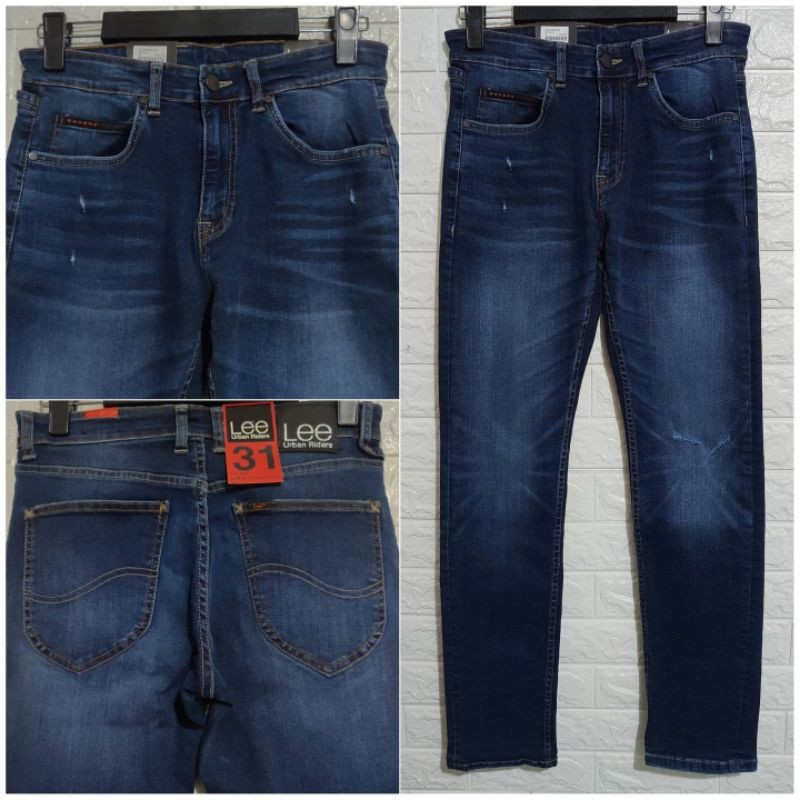 Celana Lee UR 724 Zed Slim Regular Med Blue