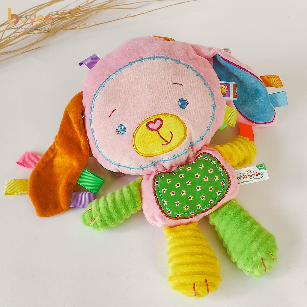 Buyee Gift Sensory Rattle Toys Doll for Baby | Mainan Boneka Sensori dan Gigitan Bayi untuk Bayi 3 bulan+