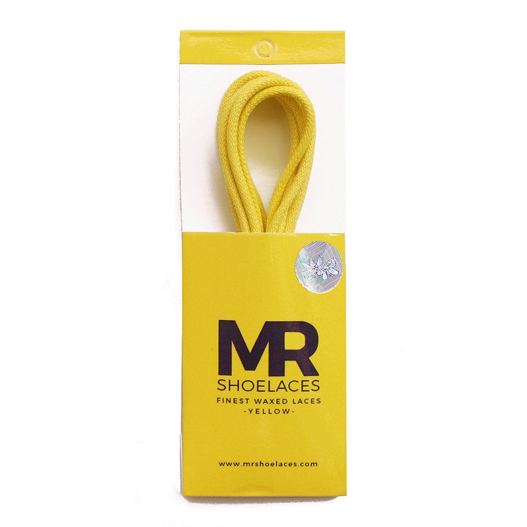 MR Shoelaces RD20 Yellow (Kuning)Tali Sepatu Lilin 2-3mm Bulat Round 50cm 60cm 70cm 80cm 90cm 100cm 120cm 150cm (Waxed Laces) - Premium Shoelace