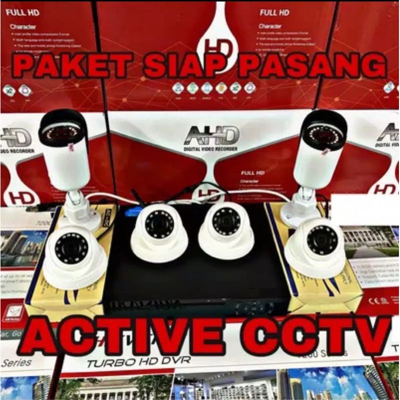 murah paket camera cctv 6 camera 5mp 1080p lengkap tinggal pasang 1tb