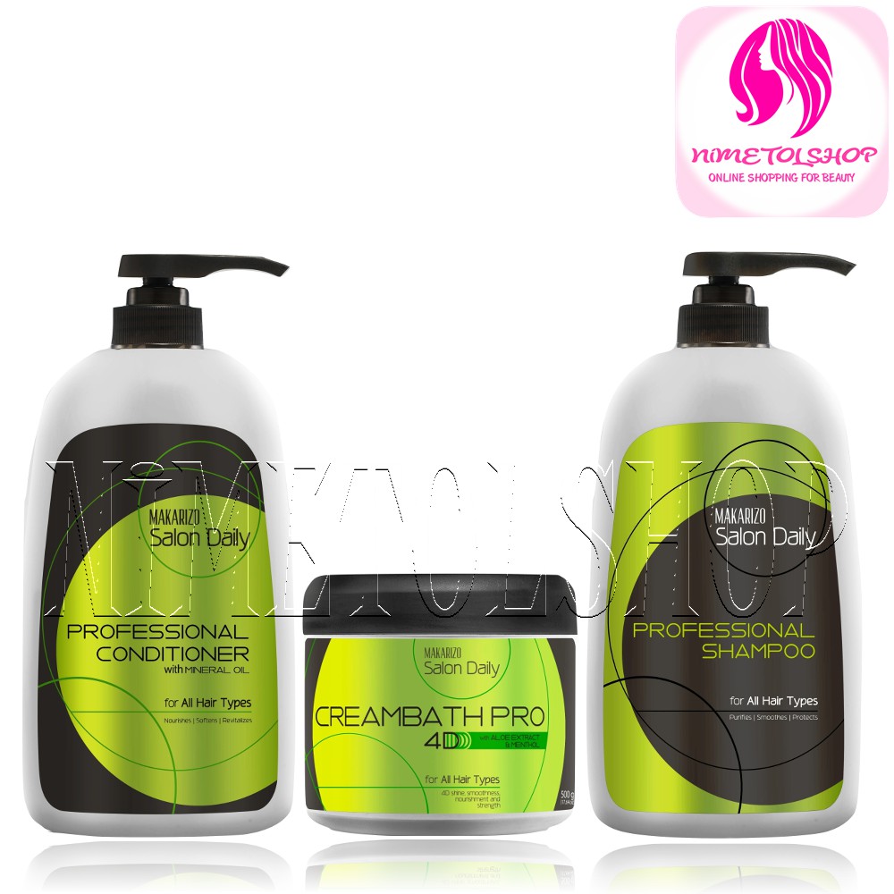 Makarizo Salon Daily Paket Conditioner 950ml Shampoo 950ml Creambath Pro 500gr Rambut Rontok Shopee Indonesia
