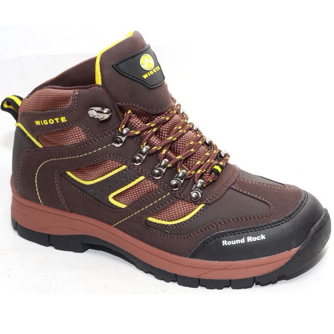 Sepatu Gunung / Hiking Wigote Round Rock Waterproof - Cokelat Tua, 44