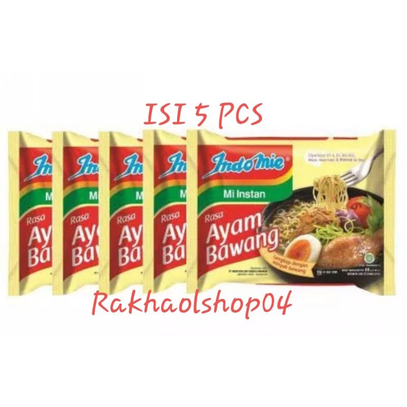 

Indomie rasa ayam bawang 5 pcs x 69gr