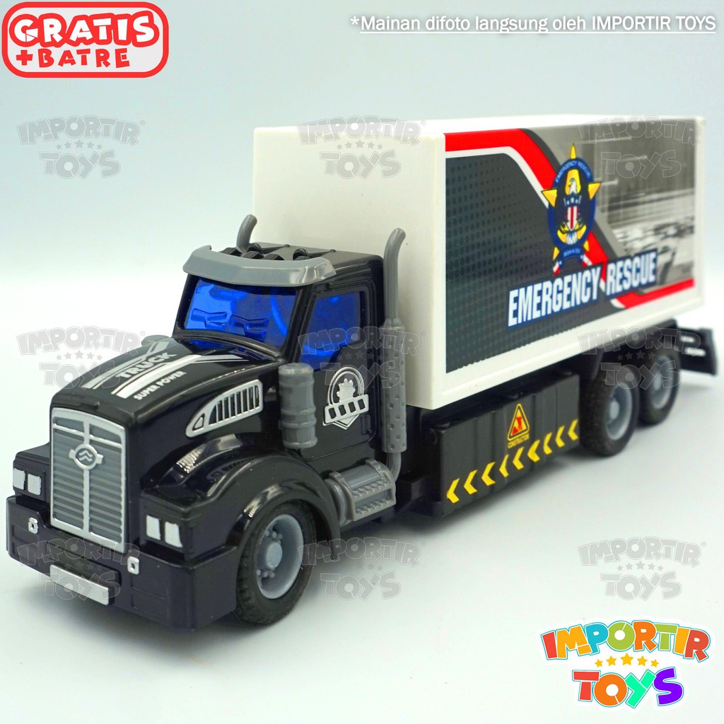 Mobil Truck CONTAINER REMOTE POLISI BOX (RC) IMPORTIR TOYS QUALITY