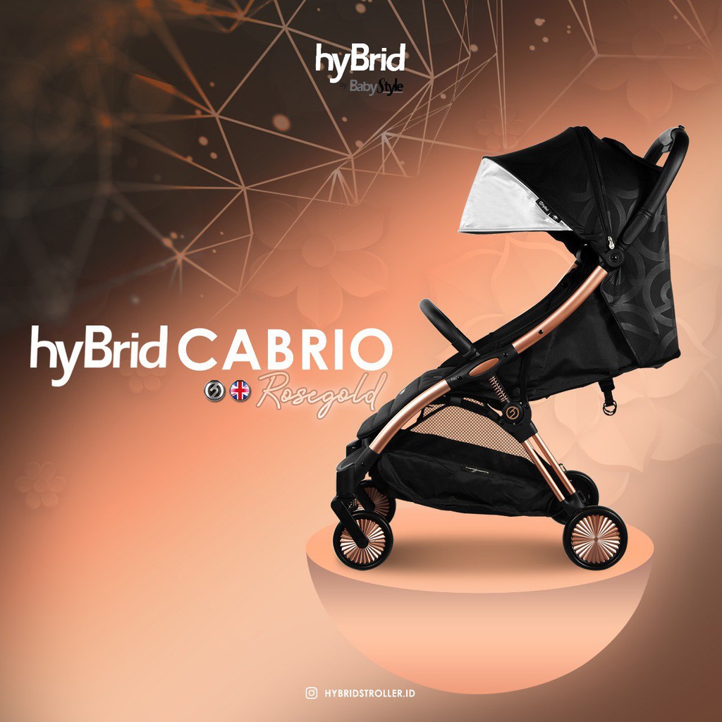 Hybrid Cabrio Ezyfold Black Rose Gold Stroller