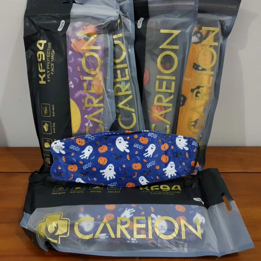 MASKER KF94 CAREION DEWASA MASKER CAREION KF 94 MOTIF HALLOWEEN ISI 10PC