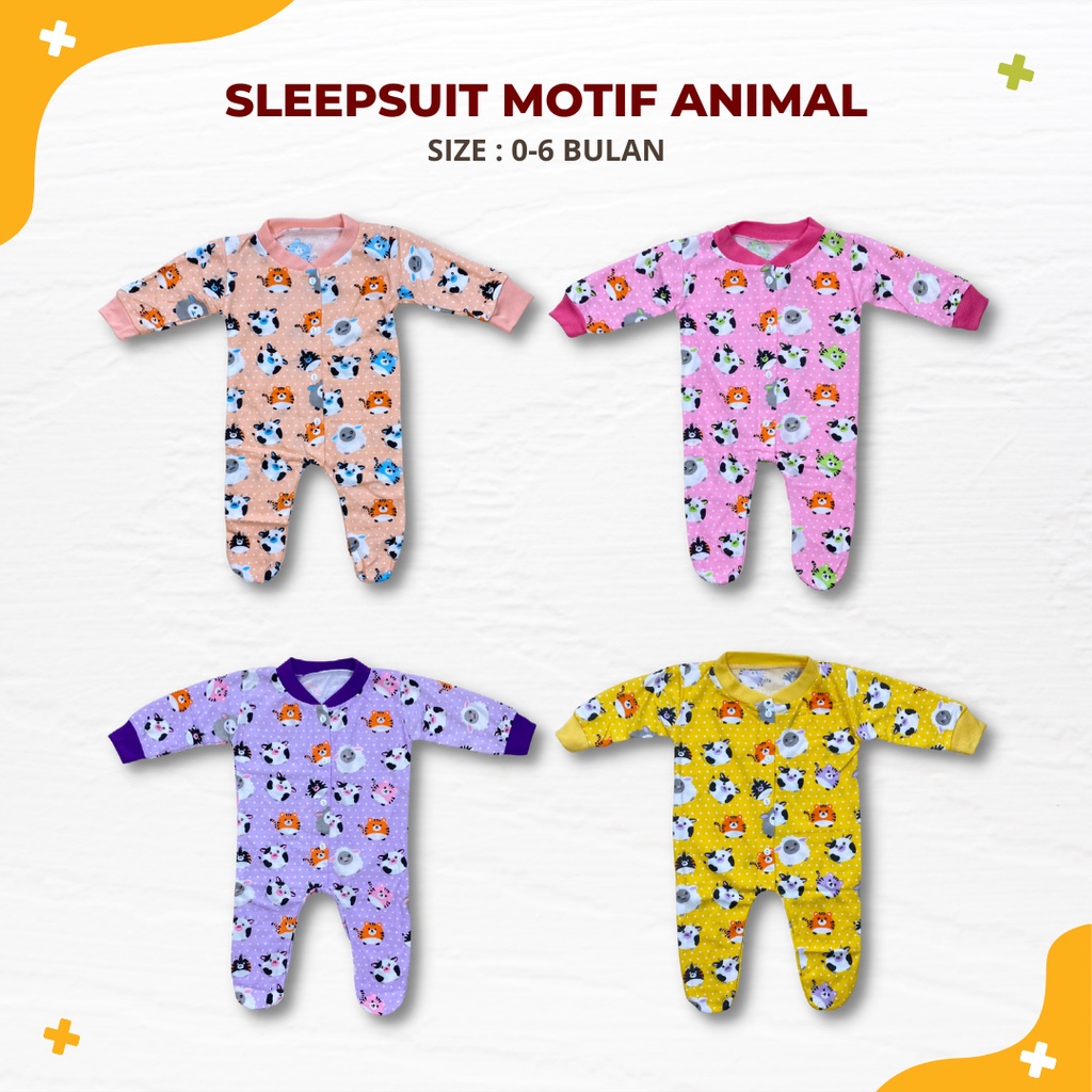 Sleepsuit Baju Celana Tutup Jumper Newborn 0-6 Bulan