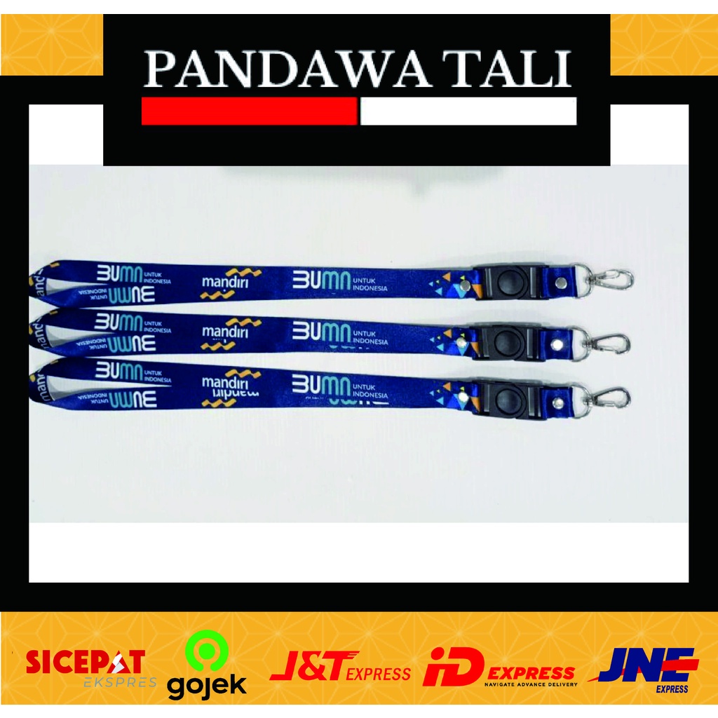 

Lanyard BUMN Bank Mandiri / Lanyard Custom Printing / Lanyard 2 Sisi / Surabaya