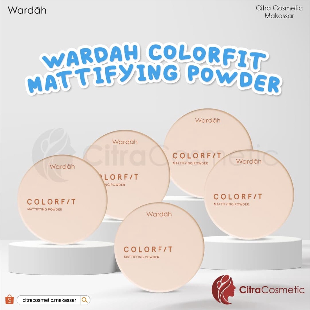 Wardah Colorfit Mattifying Powder | Light Ivory | Warm Ivory | Natural Biege | Golden Sand