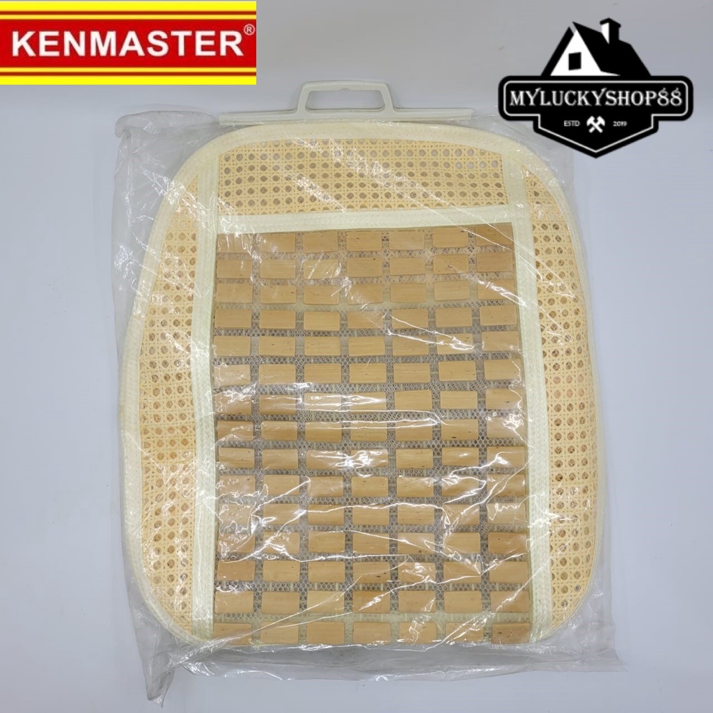 Kenmaster Sandaran Jok Mobil Motif Anyaman Rotan Bahan Kayu &amp; Plastik