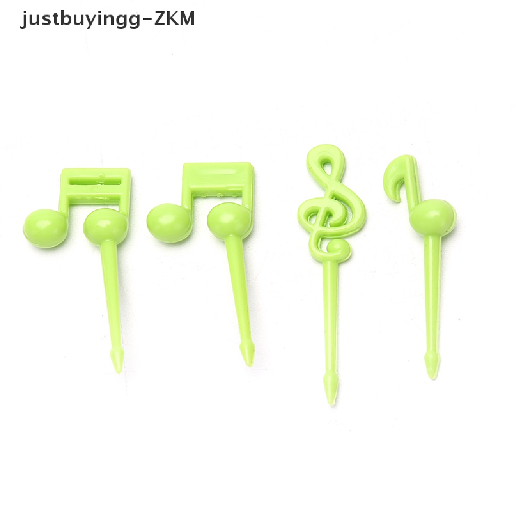 [justbuyingg] 16pcs/set Music note Mini Cartoon Food Picks Children Snack Fruit Fork [zkm]