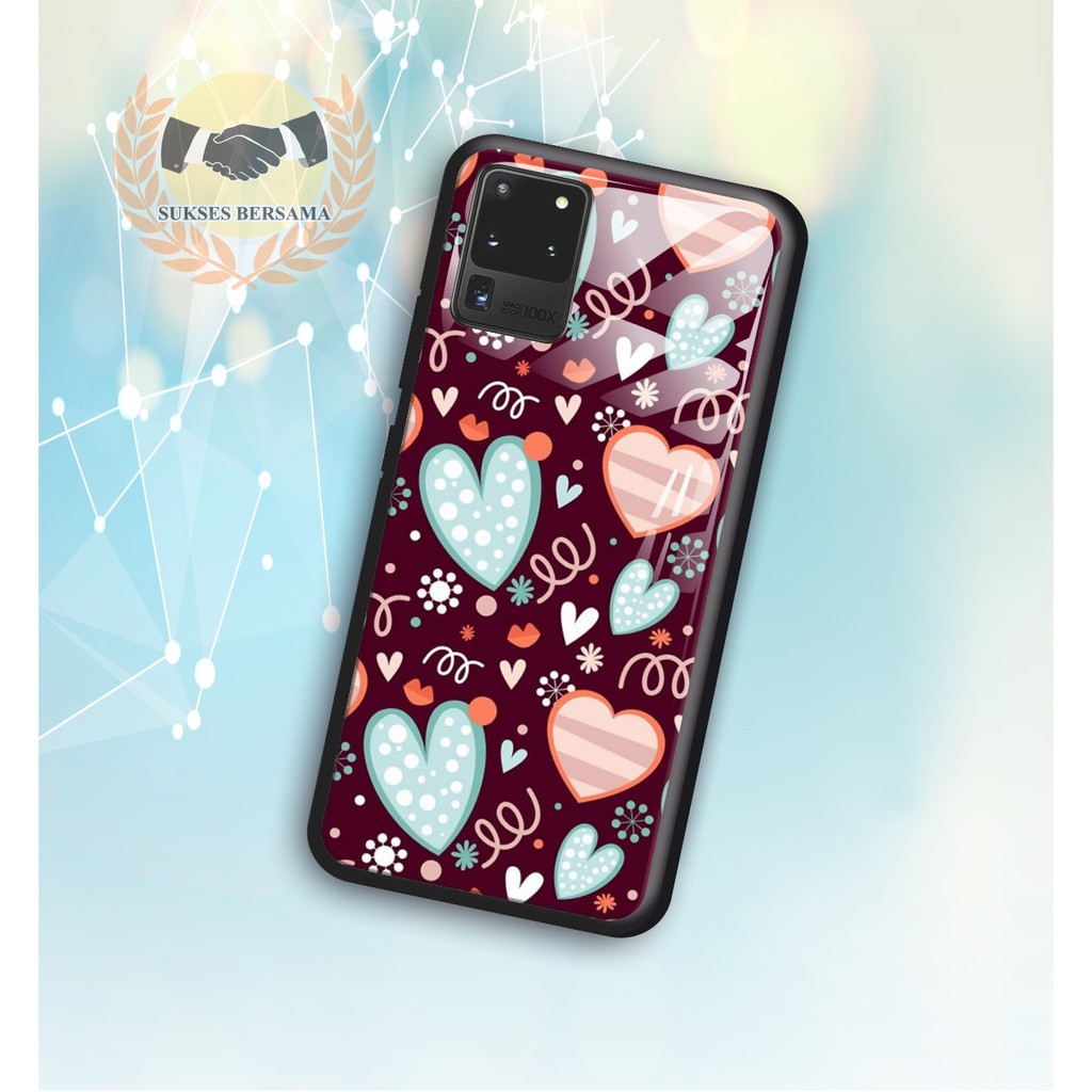 Back case glass LOVE Samsung J2prime G530prime A20 A30 A20s A50 A50s A21s A01 A11 A31 A51 M11 BSB932