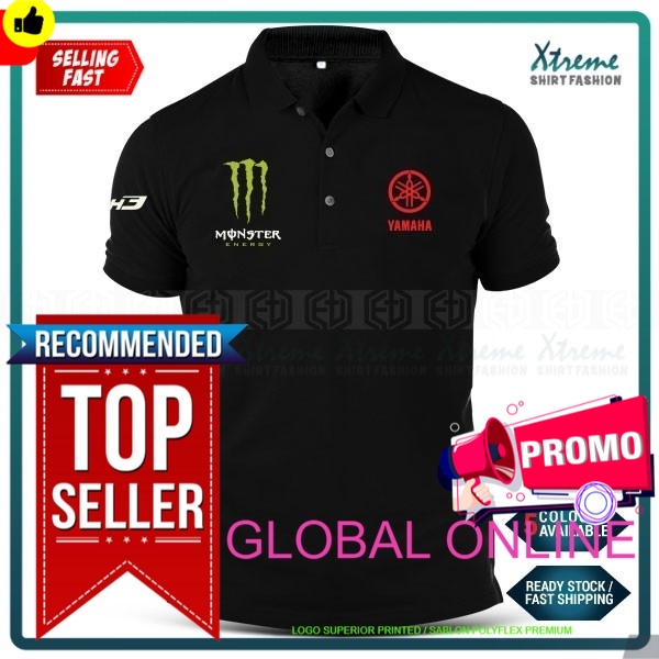 ⭐️⭐️⭐️⭐️⭐️POLO LOGO SABLON Polo T Shirt  Yamaha Tech3 Monster MotoGP Motorcycle Motosikal Superbike 