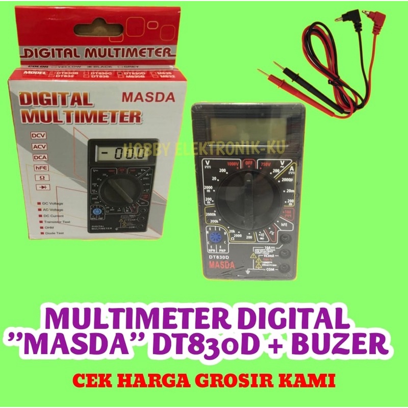 MULTIMETER DIGITAL MASDA DT830D + BUZER