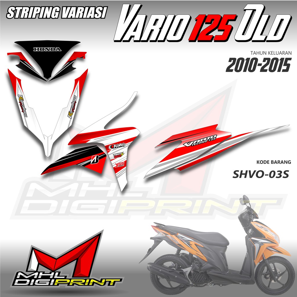 STIKER STRIPING VARIO 125 OLD - STIKER VARIO TECHNO 125 - SHVO 03