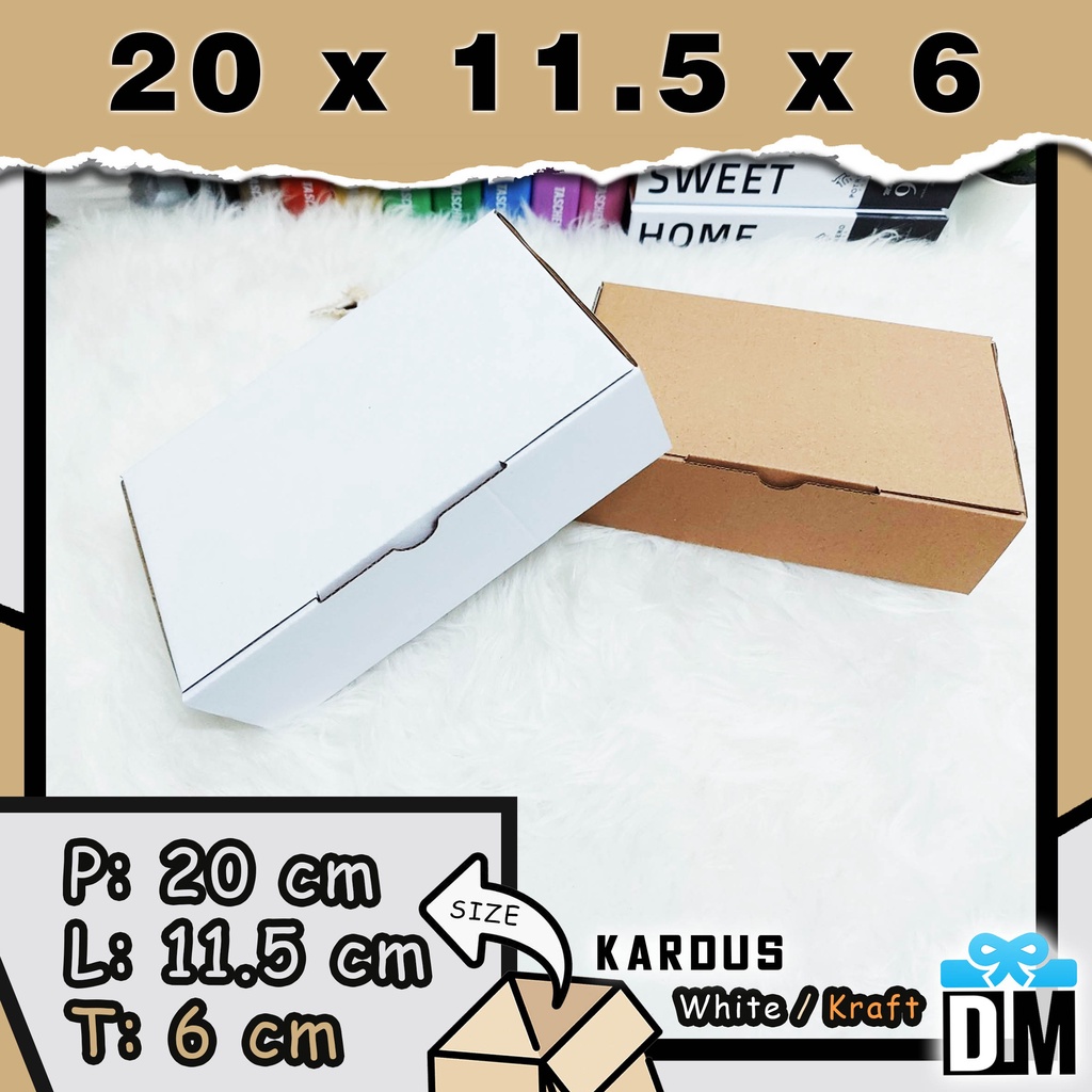 

Kardus 20 x 11 x 6 cm Dus Box 20x11x6 cm Kotak Packing 200 x 115 x 60 mm kemasan dus atk kosmetik dll