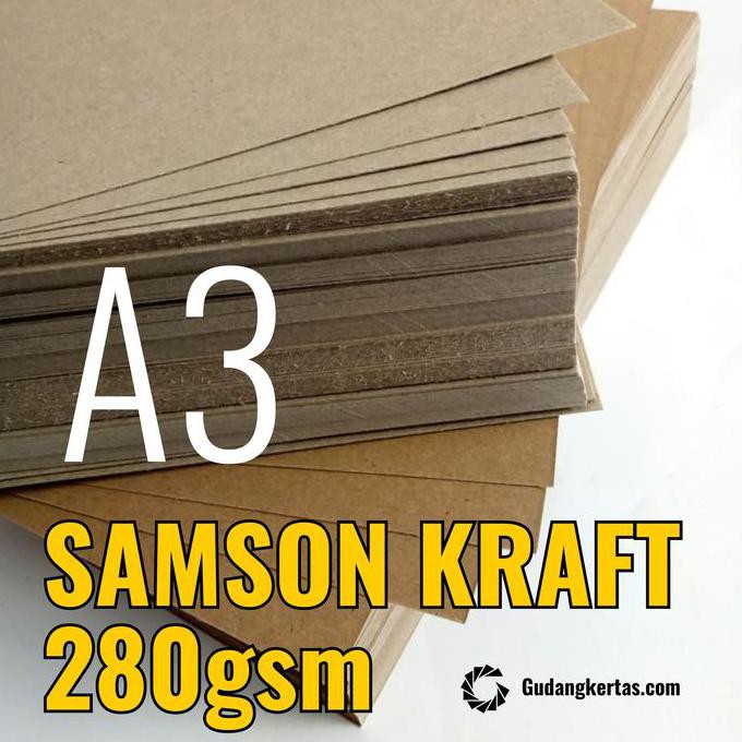 

Kertas Samson Kraft Tebal 280 gsm - Ukuran A3