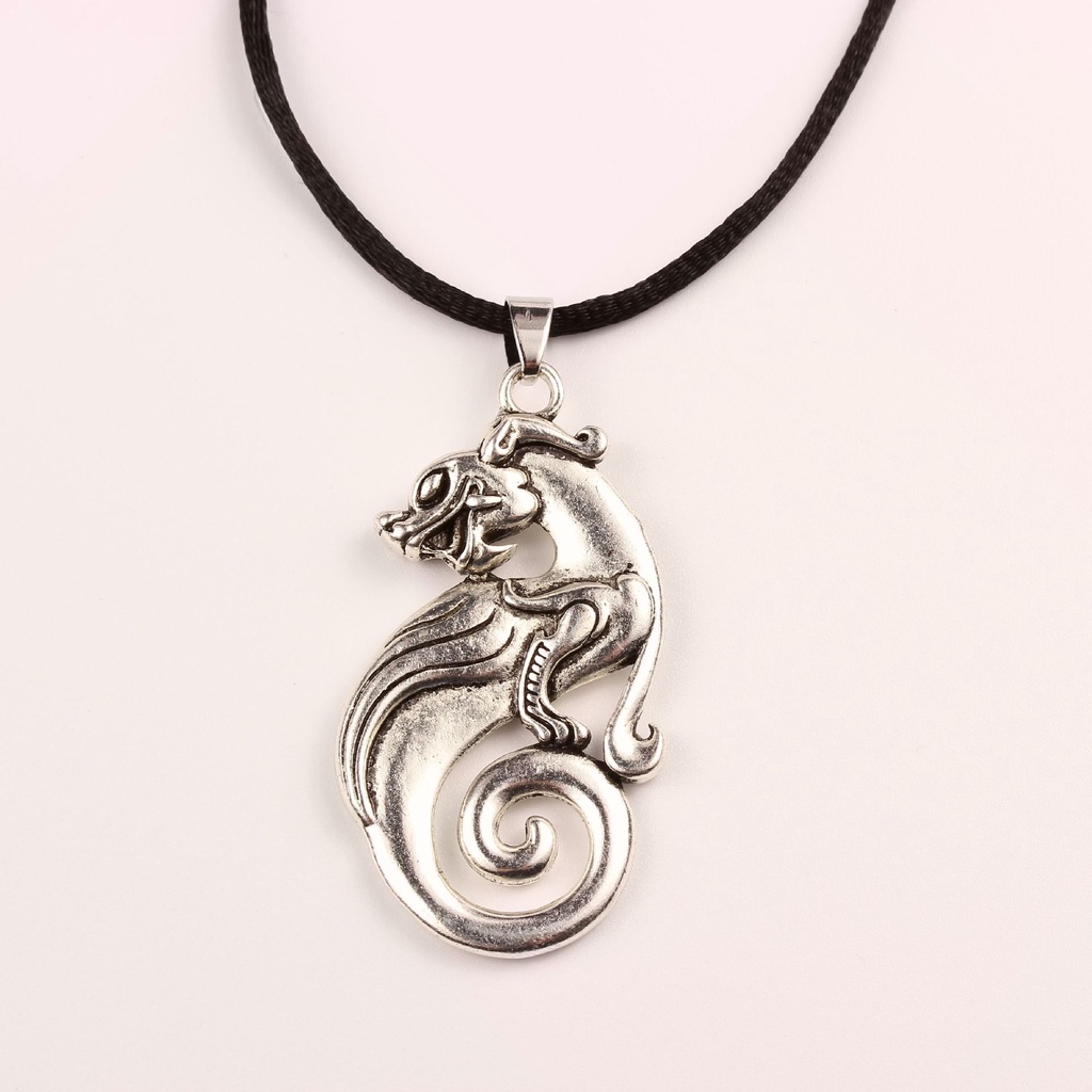 Kalung Liontin Pixiu Bahan Stainless Steel Warna Silver Untuk Hadiah