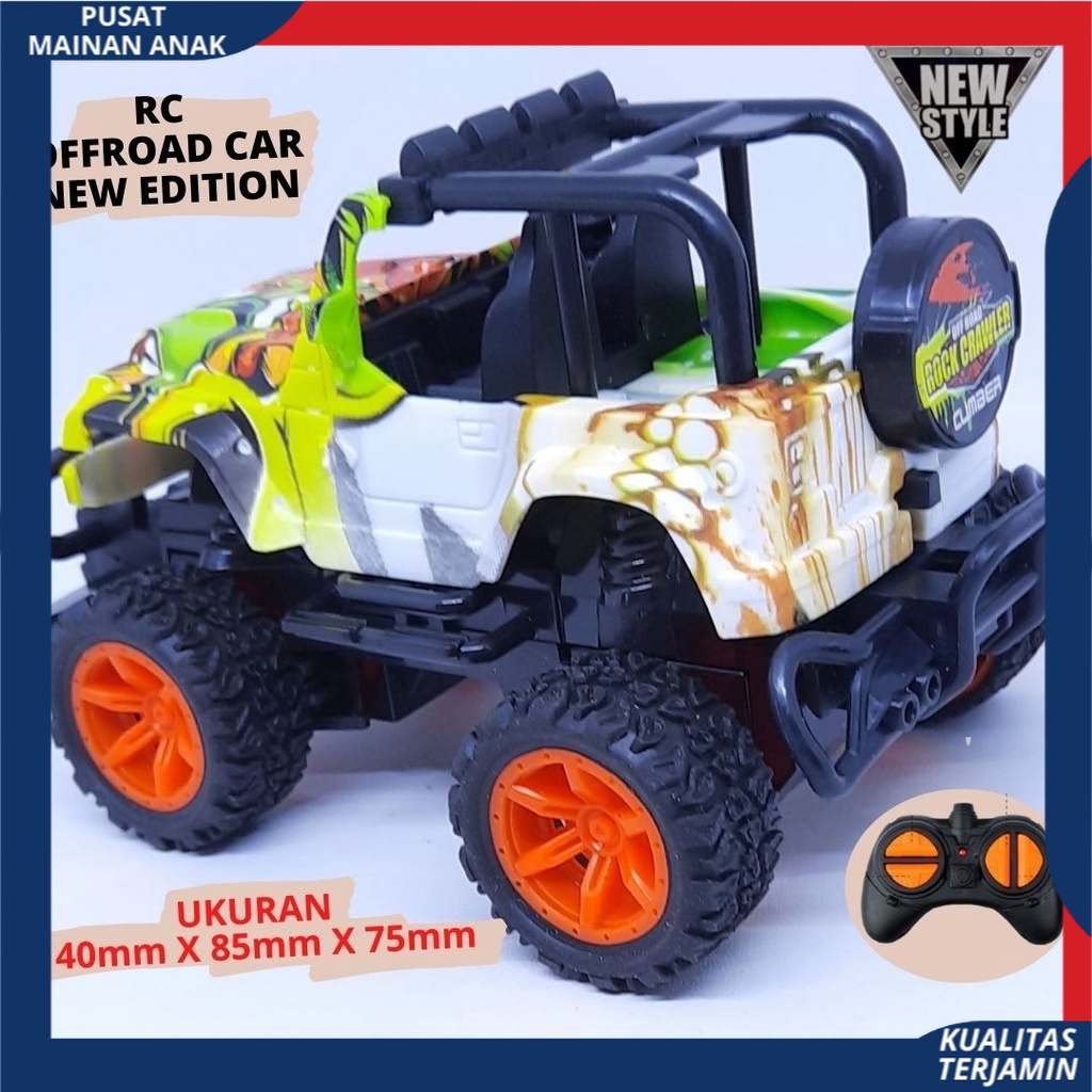 Mainan mobil remote kontrol bentuk unik rc car toys mobil rock crawler mini climber army New