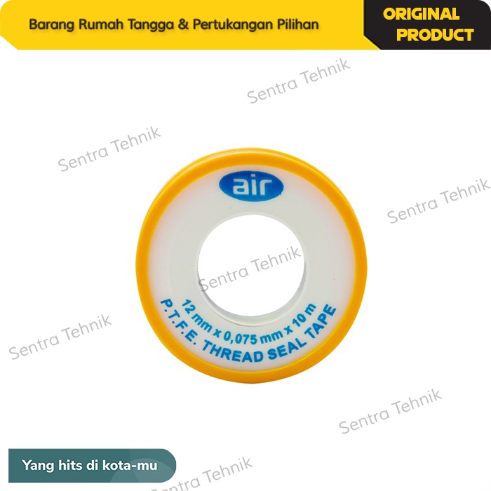 Seal Tape AIR - Isolasi Kran - Sealtape Air Tebal Kualitas Setara Seal Tape Onda 12 mm x 12 meter