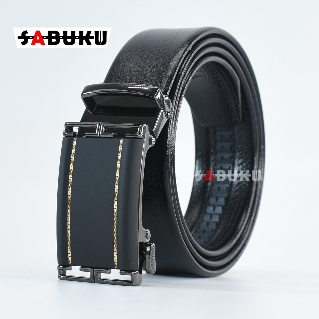 Ikat Pinggang Pria Model Rel Sabuk Gesper Kulit Automatic Men Belt-062