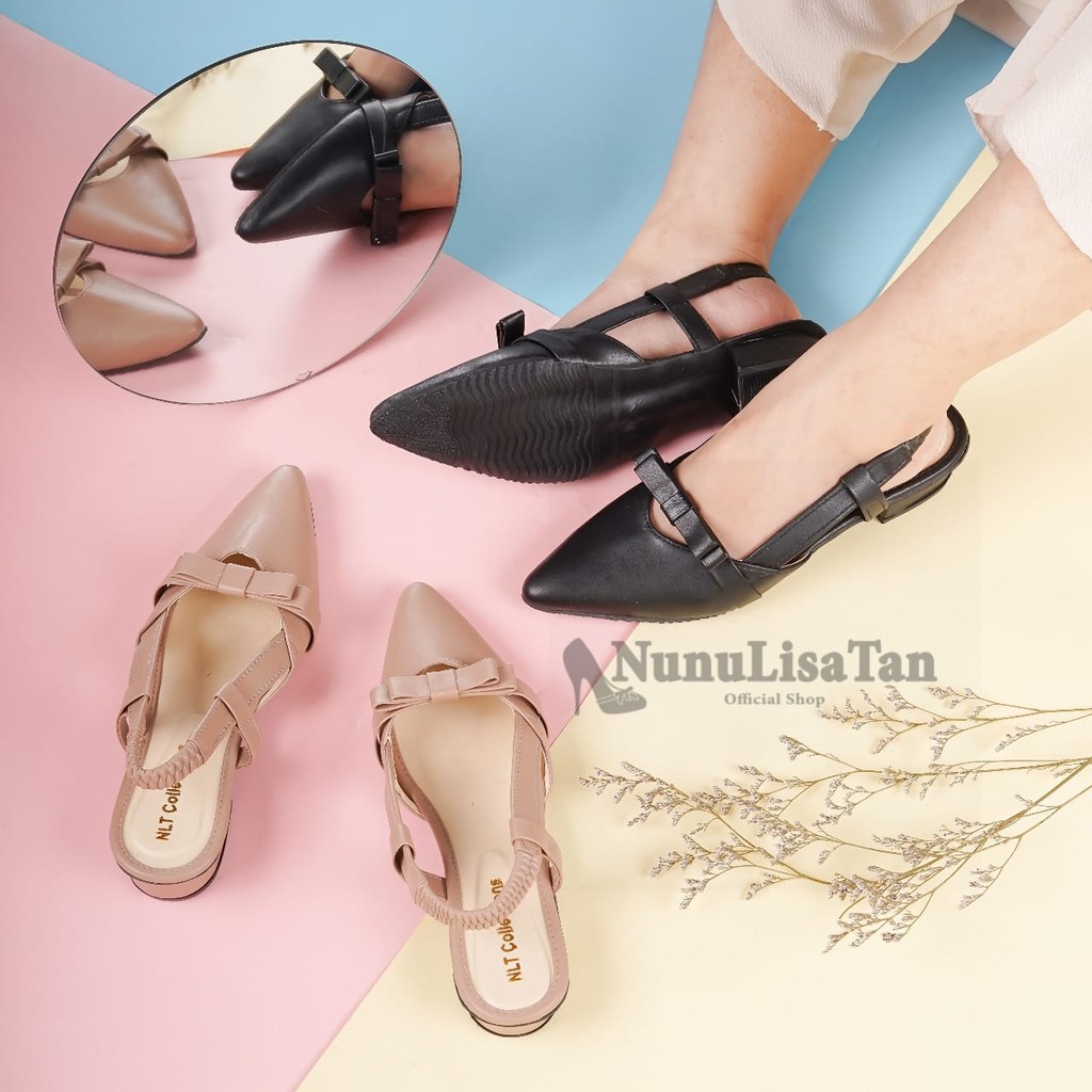 NunuLisaTan - bayar ditempat heels Wanita terbaru heels LANCIP 3 cm