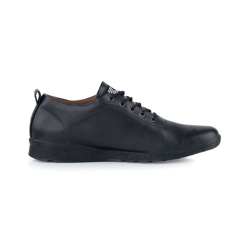 ORIGINAL - Sepatu Kasual Sneakers Pria Pantofel Kulit Semi Formal Oxford FULL BLACK Terbaru | Sepatu Distro | Mils Premium Exclusive | Sepatu Series Street Casual Sepatu Kerja Kantor