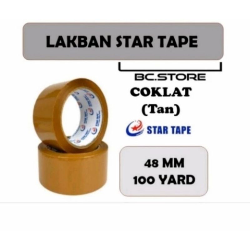 

LAKBAN BENING-COKLAT STAR TAPE 2 INCH / 45 MM X 100 YARD