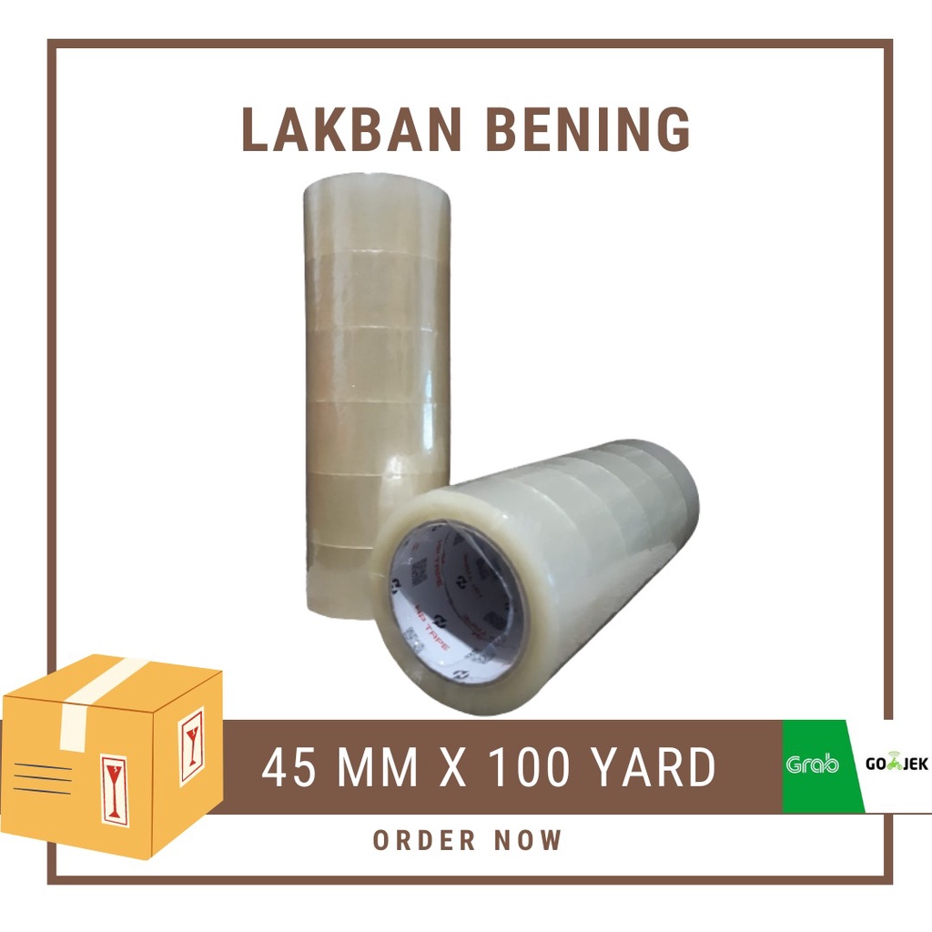

LAKBAN BENING COKLAT 45 mm X 100 yard TERMURAH