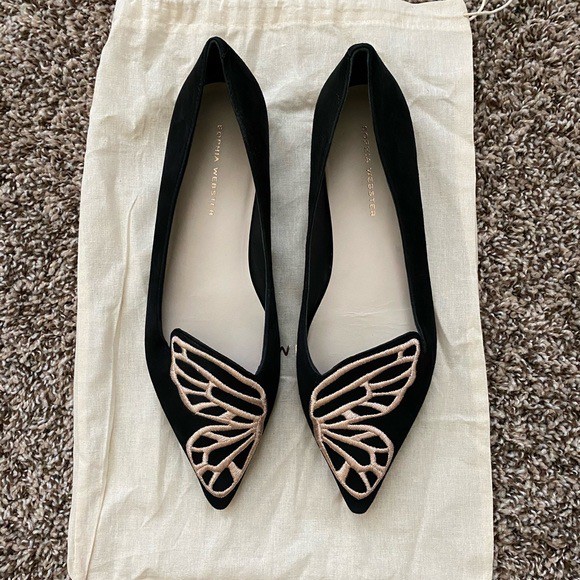 flat shoes suede sophia webster