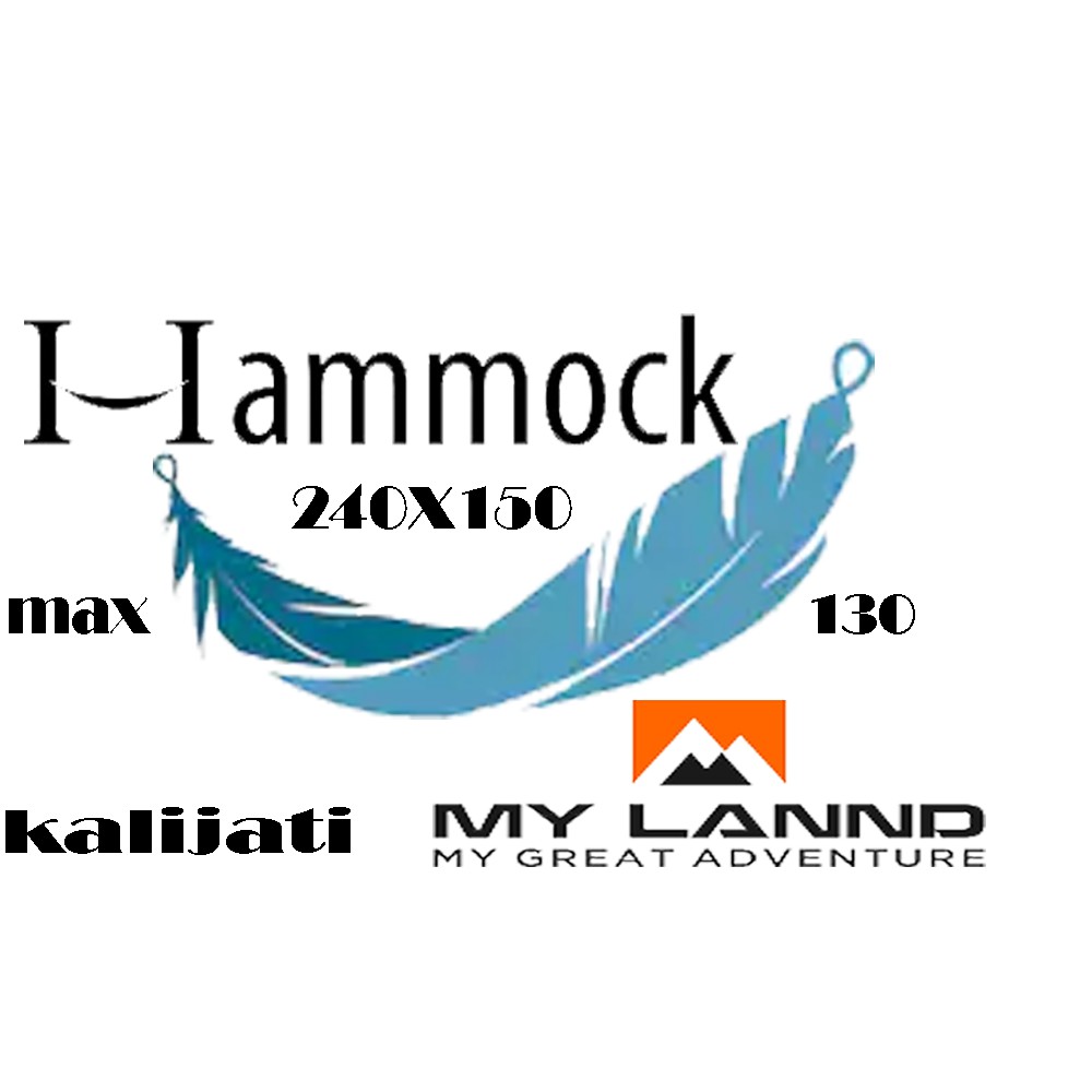 Hammock camping bahan peles tebal ayunan gantung my lannd ukuran REAL 150X250