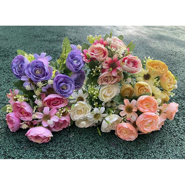 Artisanal camellia/buket buatan pernikahan menghiasi alat peraga foto/bunga palsu/buket foto rumah tamu dengan bunga/taman