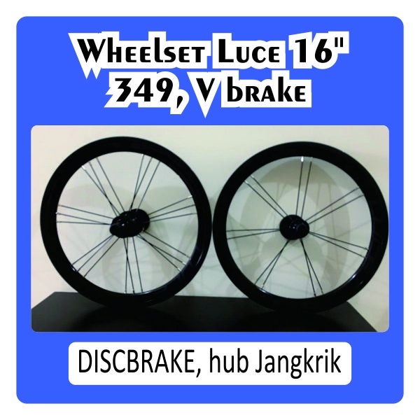 Wheelset Luce Ukuran 16 Plus 349 Discbrake Cocok Untuk Sepeda Lipat Db Ws Wheel set